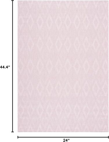 مجموعة SAFAVIEH Courtyard مقاس 2 × 3'7 بوصة باللون الوردي CY8522 داخلي/خارجي مقاوم للماء وسهل التنظيف في الفناء الخلفي وغرفة الطين in Saudi Arabia