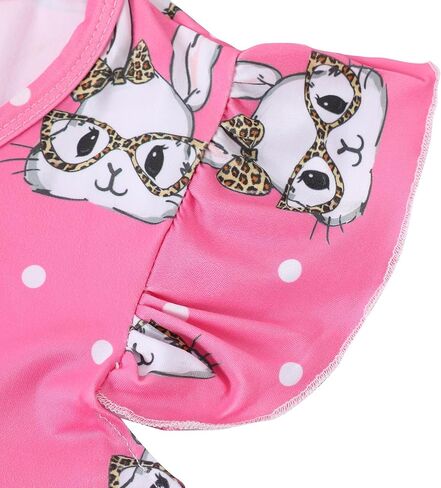 Easter Toddler Girl Dress Bunny Eggs Rabbit Print Short Sleeve Outfits 3-8Y in Saudi Arabia