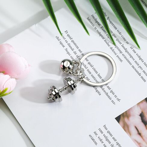 MUCOOS Dumbbell Keychain,Gym Keychain for Women Men Boyfriend,Exercise Workout Gift for Birthday Christmas Club Celebration in Saudi Arabia