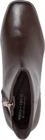 Easy Spirit Women's SIDNEY Block Heel Square Toe Dress Bootie, Dark Brown 201, 10 W in Saudi Arabia