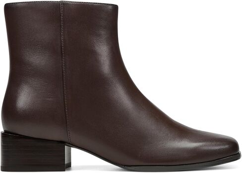 Easy Spirit Women's SIDNEY Block Heel Square Toe Dress Bootie, Dark Brown 201, 10 W in Saudi Arabia