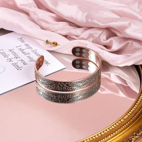 Sibba Copper Bracelet for Men Premium Vintage Bracelet 99.9% Pure Copper Zinc Alloy Adjustable Men's Jewelry Balance Vintage Adjustable Jewelry Gift in Saudi Arabia