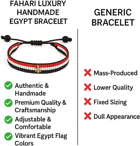 Flag Bracelet | Adjustable Handmade Flag Bracelet | Handcrafted Beaded Flag Bracelet | Beaded and Boho Style Rope Bracelet | Patriotic Flag Bracelet in Saudi Arabia