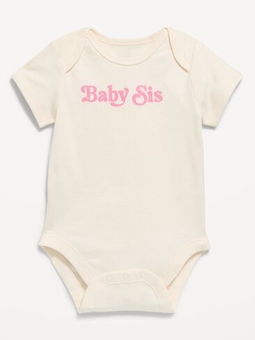 Old Navy Short-Sleeve Graphic Bodysuit for Baby - Creme De La Creme in Kuwait