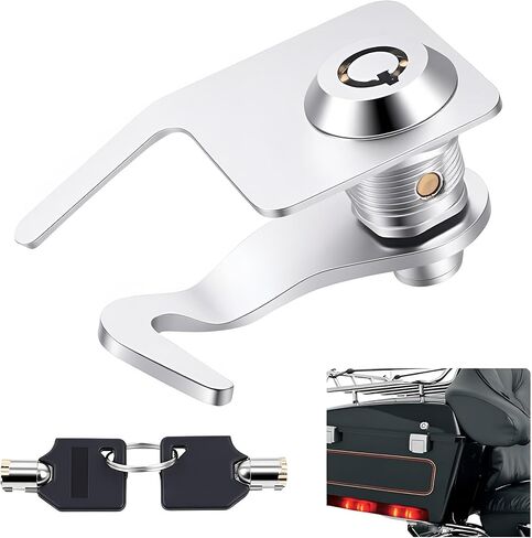Motorcycle Rear Trunk Tour-Pak Lock with Key, EZ Tour-Pak Lid Catch, Fits for 1985-2013 Touring and Trike models equipped with King, Ultra, or Razor-Pak Tour-Pak Luggage in Saudi Arabia