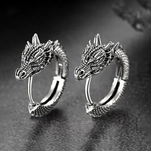 Personality Dragon Hoop Earrings for Women in Saudi Arabia