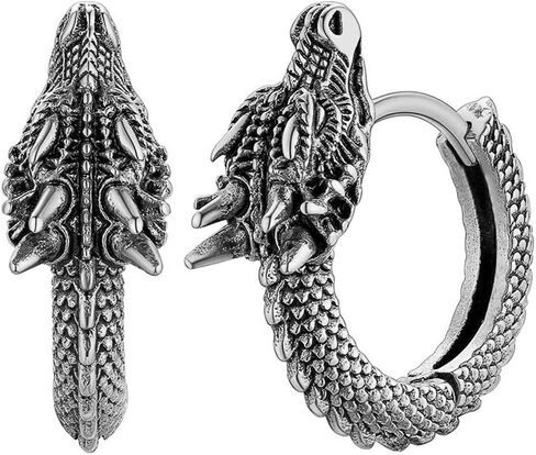 Personality Dragon Hoop Earrings for Women in Saudi Arabia