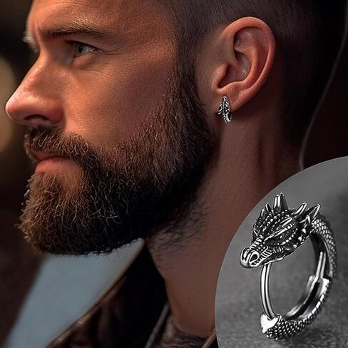 Personality Dragon Hoop Earrings for Women in Saudi Arabia