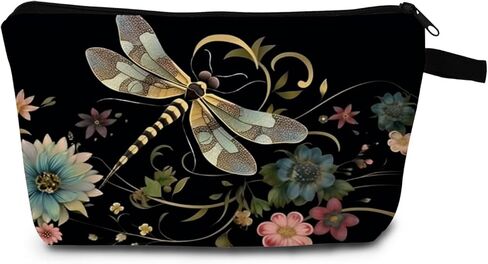 حقيبة مكياج للنساء من MoCaliduccious Dragonfly Print حقيبة مستحضرات تجميل محمولة للاستخدام الخارجي ومنظم للسفر in Kuwait