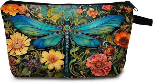 حقيبة مكياج للنساء من MoCaliduccious Dragonfly Print حقيبة مستحضرات تجميل محمولة للاستخدام الخارجي ومنظم للسفر in Kuwait
