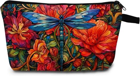 حقيبة مكياج للنساء من MoCaliduccious Dragonfly Print حقيبة مستحضرات تجميل محمولة للاستخدام الخارجي ومنظم للسفر in Kuwait