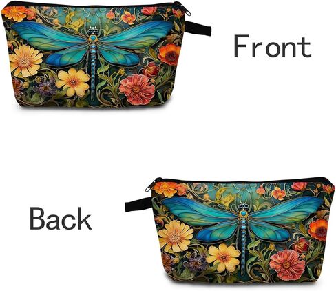 حقيبة مكياج للنساء من MoCaliduccious Dragonfly Print حقيبة مستحضرات تجميل محمولة للاستخدام الخارجي ومنظم للسفر in Kuwait