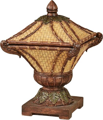 Touch of Class Bamboo Exotics Basketweave Look Decorative Covered Box Brown and Tan Tones in Saudi Arabia