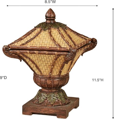 Touch of Class Bamboo Exotics Basketweave Look Decorative Covered Box Brown and Tan Tones in Saudi Arabia