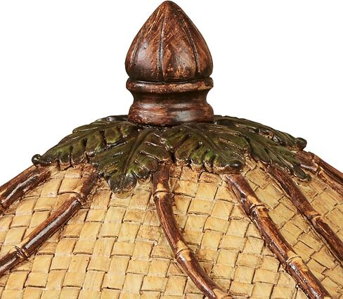 Touch of Class Bamboo Exotics Basketweave Look Decorative Covered Box Brown and Tan Tones in Saudi Arabia