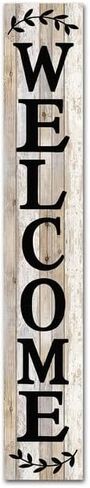 Tall Outdoor Welcome Sign For Front Door 4 x 16 Welcome sign Rustic Tall Welcome Sign For Front Porch Farmhouse Welcome Porch Sign Wood Vertical Decor Fall Porch Decor for the HOME in Saudi Arabia
