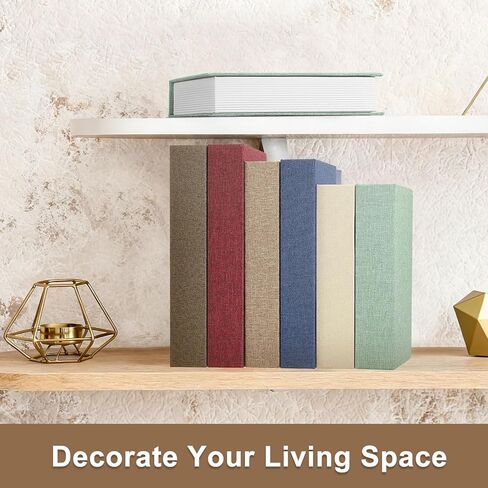 uxcell Decorative Books, 10.6 x 6.7 Linen Fake Books for Decoration Faux Decor Book for Modern Aesthetic Home Office Coffee Table Shelf Desktop Display, Beige in Saudi Arabia