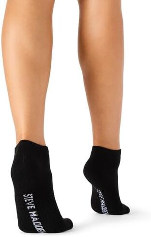 STEVE MADDEN 6PK INNER WELT STRIPE LOW CUT BLACK/WHITE/GREY 9-11 in Saudi Arabia