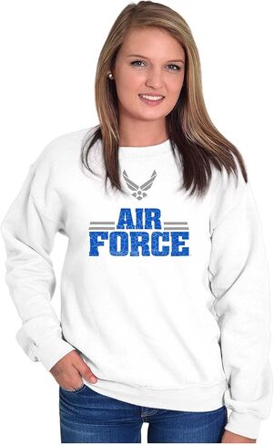 سويت شيرت بشعار أجنحة القوات الجوية الأمريكية الرسمي من Brisco Brands US Air Force للرجال والنساء in Kuwait