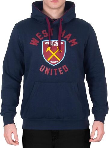 West Ham United FC Official Soccer Gift Mens Fleece Graphic Hoody in Saudi Arabia