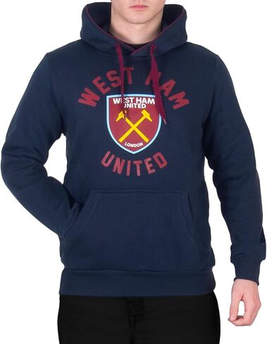 West Ham United FC Official Soccer Gift Mens Fleece Graphic Hoody in Saudi Arabia
