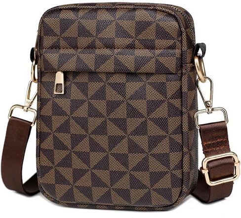 Shoulder Bag Windmill Pattern Women Men Cross-Body Bags Water-Resistant Wallet Phone Key Organizer Adjustable Strap in Saudi Arabia