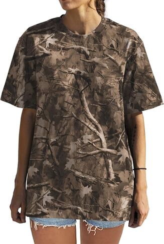 BVUSHM Camo Shirt for Women Men Oversized Camouflage Maple Leaf Print Camo T Shirt Short Sleeve Summer Camo Top in Saudi Arabia