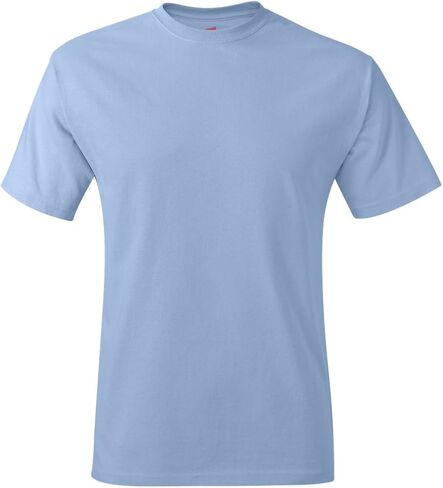 Hanes TAGLESS تي شيرت_أزرق فاتح_L in Saudi Arabia