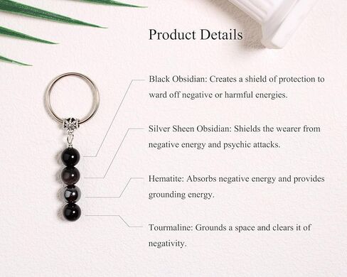 QqzsJewls Natural Crystals Keychain for Women Men, Evil Eye Protection Negative Blocker Anxiety Relief Gifts for Her Him in Saudi Arabia