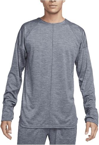 قميص Nike Yoga الرجالي Dri-FIT Crew (رمادي بارد/هيذر/رمادي بارد، FB7775-065) مقاس متوسط in Saudi Arabia