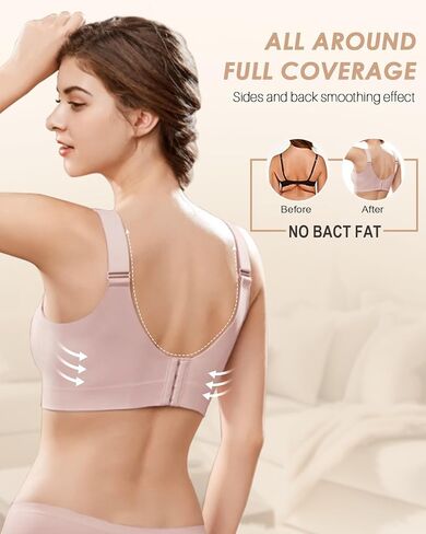 Wireless Support Bra Full Coverage Padded Push Up No Underwire Comfortable Seamless Bra for Women in Saudi Arabia