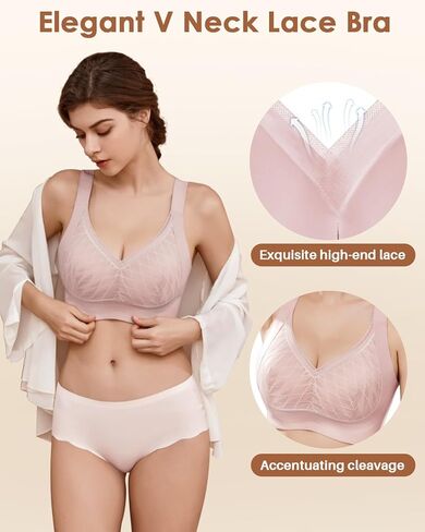 Wireless Support Bra Full Coverage Padded Push Up No Underwire Comfortable Seamless Bra for Women in Saudi Arabia