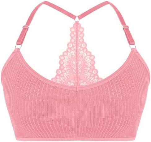 Women's Wireless Lace Bralette, Full Coverage Underwire-Free Bra with Adjustable Double Straps, for Everyday Comfort in Saudi Arabia