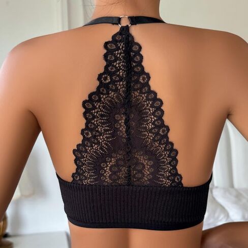 Women's Wireless Lace Bralette, Full Coverage Underwire-Free Bra with Adjustable Double Straps, for Everyday Comfort in Saudi Arabia