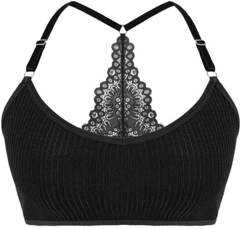 Women's Wireless Lace Bralette, Full Coverage Underwire-Free Bra with Adjustable Double Straps, for Everyday Comfort in Saudi Arabia