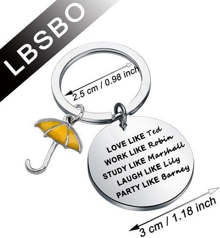 CENWA Love Like Ted Work Like Robin سلسلة مفاتيح مظلة صفراء هدية لمحبي HIMYM in Saudi Arabia