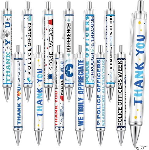 12 Pcs Holiday Pens Bulk Cute Appreciation Gifts Party Favors Retractable Black Ink Pen for Writing Stationery School Office Holiday Supplies (Occupational Therapy Month) in Kuwait