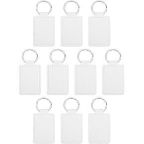 PATIKIL Sublimation Blank Keychains, Rectangle Leather Keychain Blanks Double Side Heat Transfer Key Chains in Kuwait