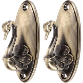 Sewroro 2pcs ستارة البجعة السنانير، نمط البجعة الستار Holdbacks Tieback السنانير خمر البجعات الستائر أصحاب (البرونزية) in Kuwait