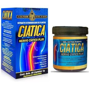 Suplemento Ciatico Tratamiento Nervio Plus 60 كبسولة طبيعية من المكسيك/Entumecimiento، Hormigueo، Ardor، Dolor Nervioso، Alfileres o Agujas. (1) in Kuwait