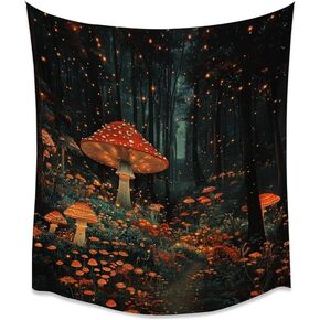 Heltrappe Gothic Enchanted Forest Art Tapestry Dark Academia Fantasy Lantern Aesthetic Tapestries Boho Vintage Wall Hanging Decor for Bedroom Dorm Living Roomwhite30x40inch in Kuwait