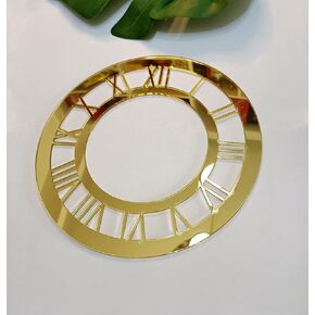 Yuxuanish Set of 2 Gold Mirrored Acrylic Clock Face,Round Mirror Clock Dial Plate for Resin, Crafts, DIY, Round Mirror Clock (Gold Mirror, 30CM) in Saudi Arabia