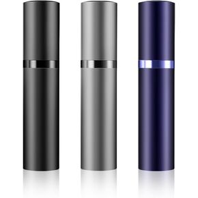 DIOHIO 5 مل عطر رذاذ السفر قابل لإعادة الملء، 3 قطع زجاجة عطر قابلة لإعادة الملء، زجاجة عطور تملأ الجزء السفلي، موزع كولونيا صغير، بخاخ محمول (أسود-رمادي-أرجواني) in Saudi Arabia