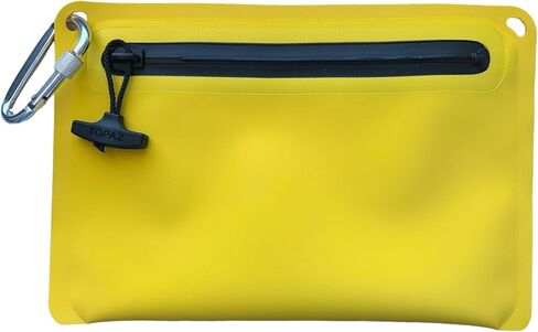 IPX7 Waterproof Pouch - Military Grade Abrasion Resistant 840D Nylon TPU - TOPAZ Airtight Zipper (Size 9 X 6 Inches) in Kuwait