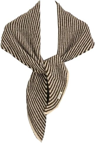 Caistre Winter Knitted Stripe Scarf for Women Fashion Shoulder Wrap Soft Cashmere Feel Scarfs Lightweight Neck Warmer in Saudi Arabia