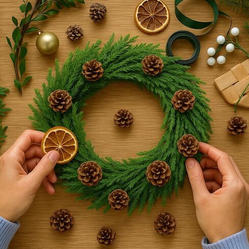FineCheer 3 Sets Christmas Norfolk Pine Stems with Pinecones Berries 12 Inch Faux Artificial Greenery Plants Norfolk Branches Picks Christmas Table Decor for Vase Xmas Home Garland Decor (Pine Cones) in Saudi Arabia
