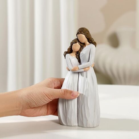 تماثيل صغيرة لعيد الأم من CedVow Warm Hug، شخصيات من الراتنج الصلب للأم والابنة هدايا لأمي عيد الميلاد ديكور المنزل أفكار تمثال تماثيل تذكارية، صندوق هدايا فاخر مع شريط وبطاقة - 7.7 بوصة in Saudi Arabia