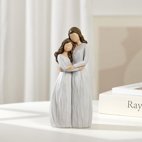تماثيل صغيرة لعيد الأم من CedVow Warm Hug، شخصيات من الراتنج الصلب للأم والابنة هدايا لأمي عيد الميلاد ديكور المنزل أفكار تمثال تماثيل تذكارية، صندوق هدايا فاخر مع شريط وبطاقة - 7.7 بوصة in Saudi Arabia
