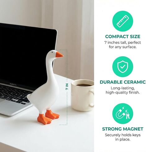 PetiKnot Desk Goose,7 inches Desktop Goose Statue, Mini Desk Trinkets Figurines Home Office Decor,Gift for Women in Saudi Arabia