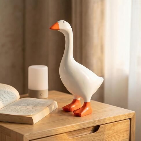 PetiKnot Desk Goose,7 inches Desktop Goose Statue, Mini Desk Trinkets Figurines Home Office Decor,Gift for Women in Saudi Arabia